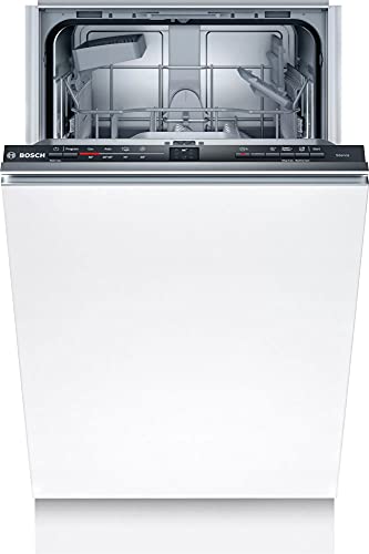 Bosch Hausgeräte SRV2HKX41E Serie 2 Geschirrspüler Vollintegriert, 45 cm breit, Besteckkorb, Extra Trocknen auf Knopfdruck, InfoLight rot, AquaStop Schutz gegen Wasserschäden, Mehrfarbig im Sale